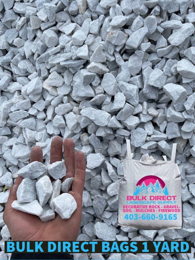 40mm Crystal White Rock 1 Yard Bag 