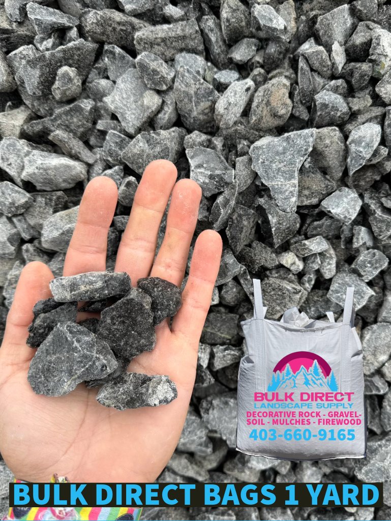 40 Black Obsidian Rock Yard Bag Calgary Decorative Rock