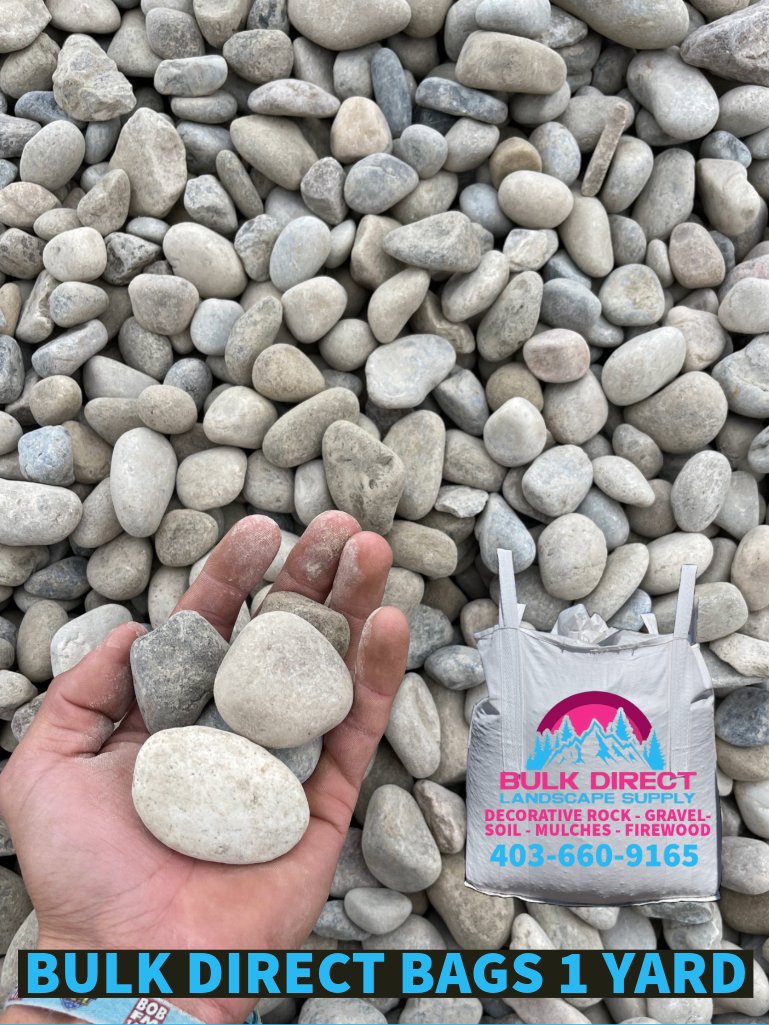 40mm Round Washed Rock 1 Yard Bag