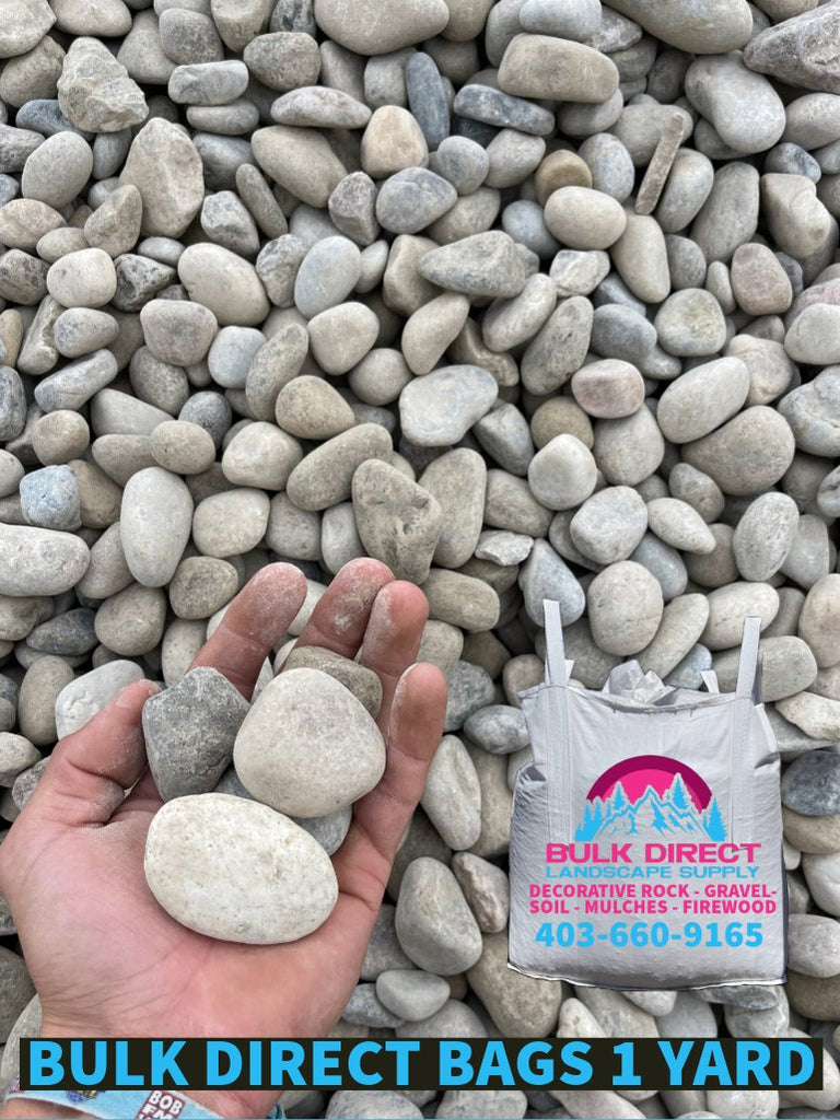 Washed Rbc Rund Bag 40mm Round Washed Rock 1 Yard Bag Bulk Rock Calgary