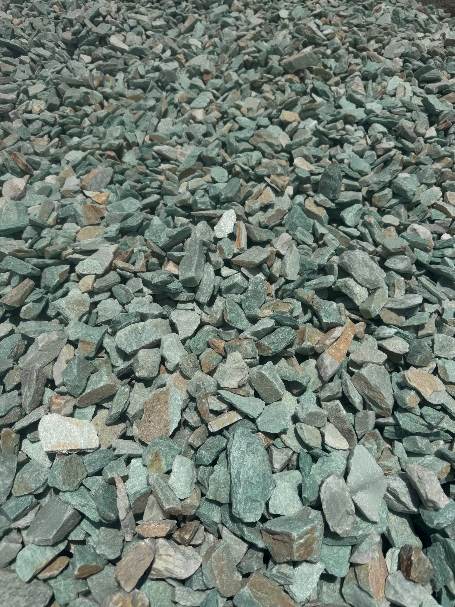 California Green Rocks 40mm Green Glacier Rock 1 Yard Bag