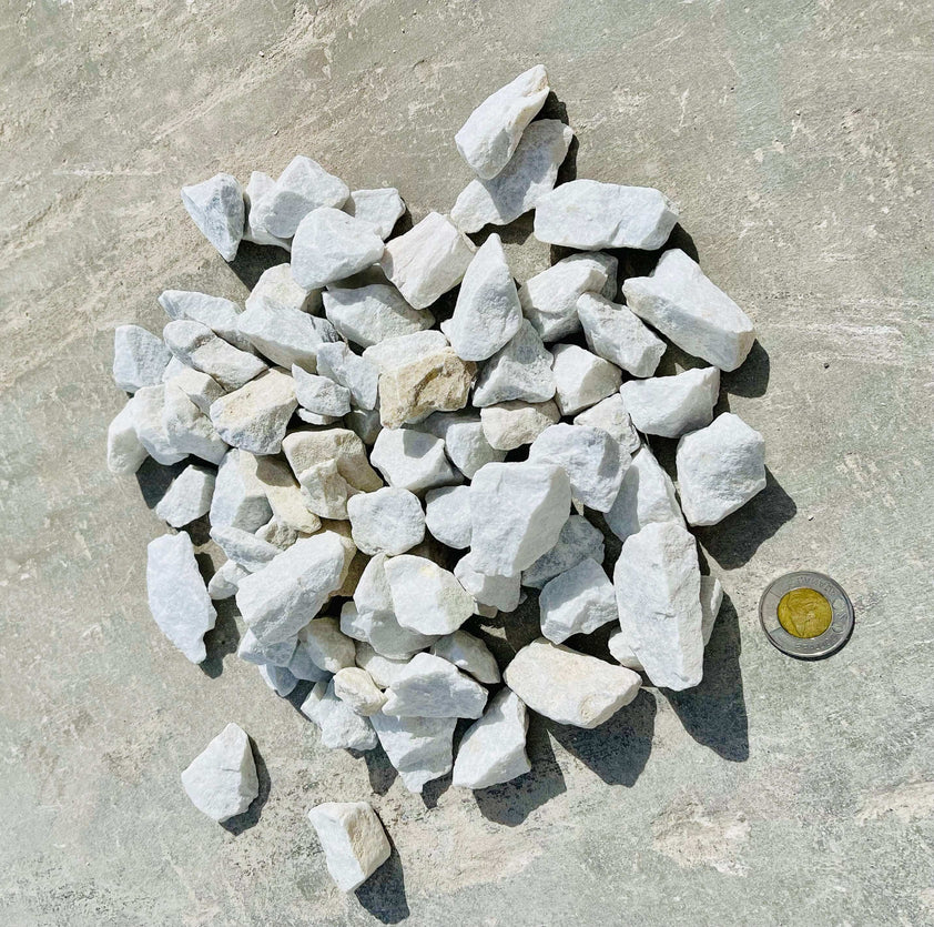 40mm Crystal White Rock - Bulk Direct Landscape Supply