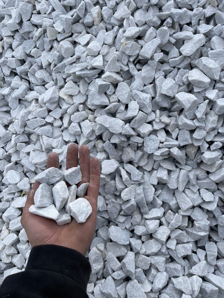 Solid White Rocks 40mm Crystal White Rock - Bulk Direct Landscape Supply