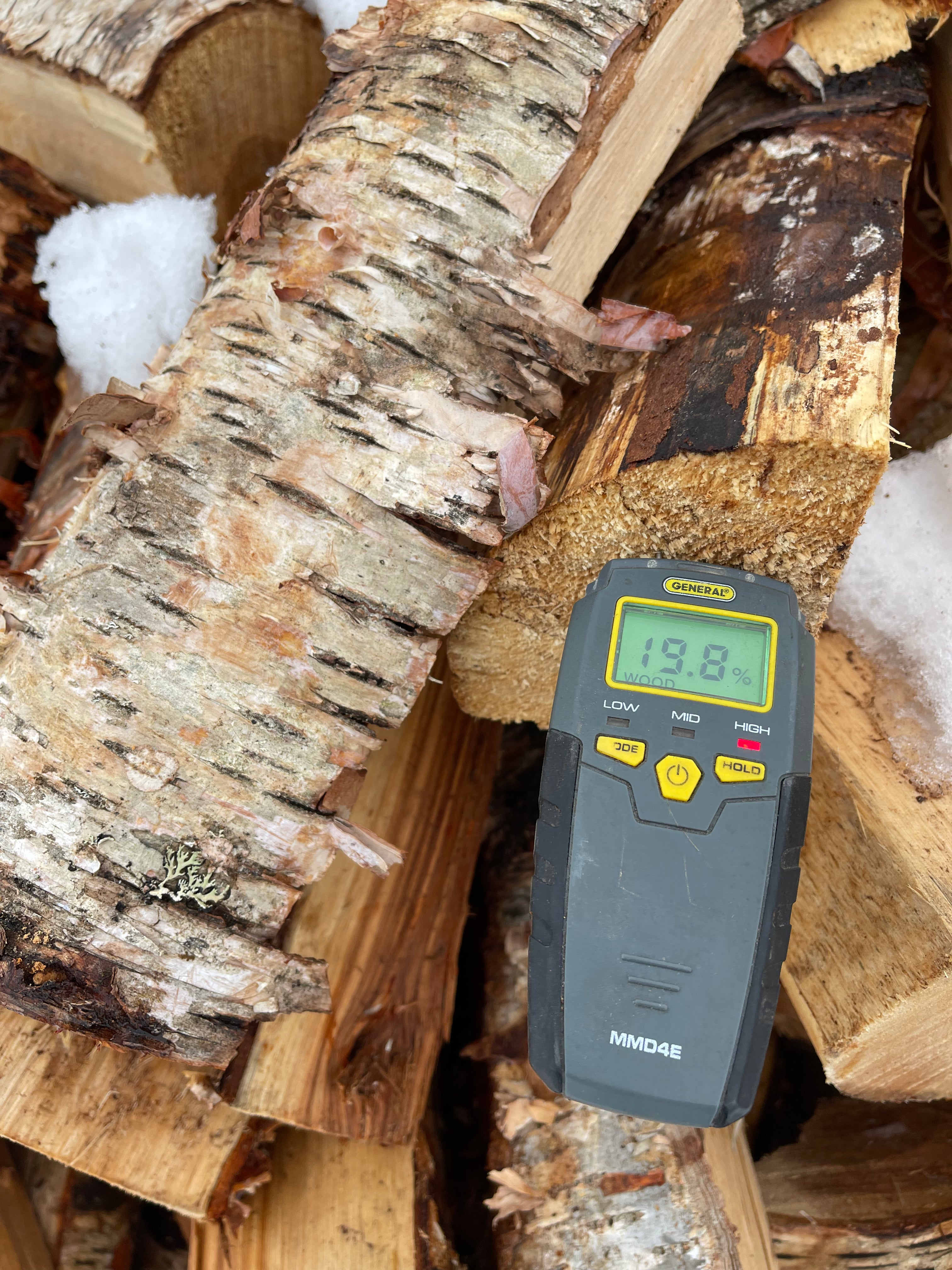 Partially Seasoned Yellow Birch Firewood